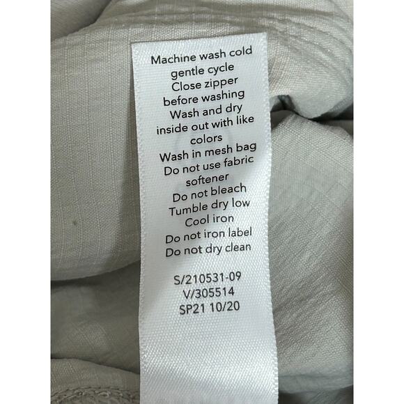 Athleta Trekkie Hike Pants Womens 16 Cream Beige Ripstop Straight Outdoor Hiking - Picture 9 of 14